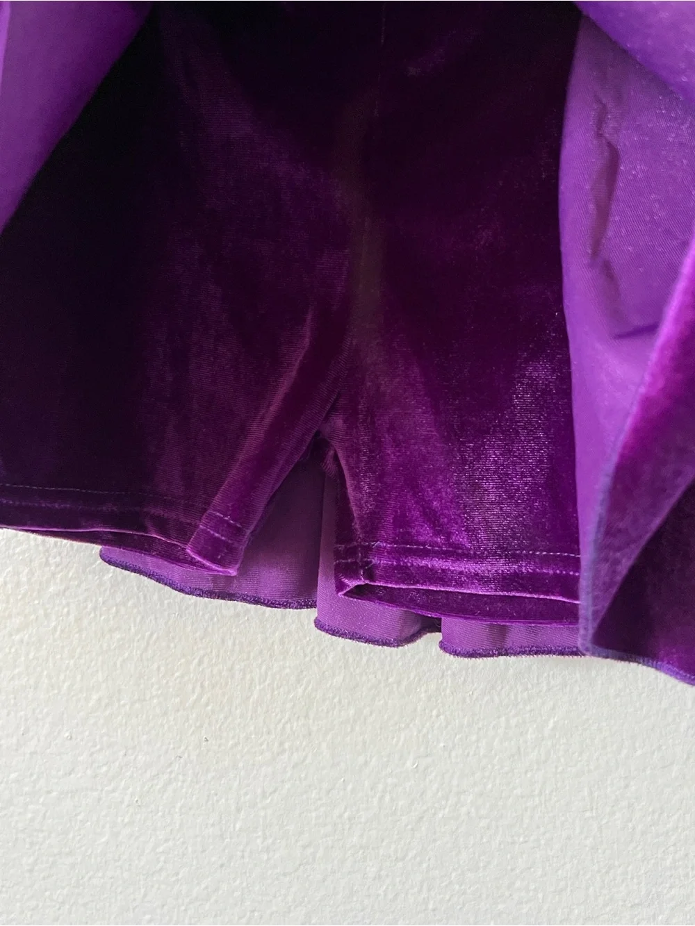 Purple Velvet Charm Top/Skort Set